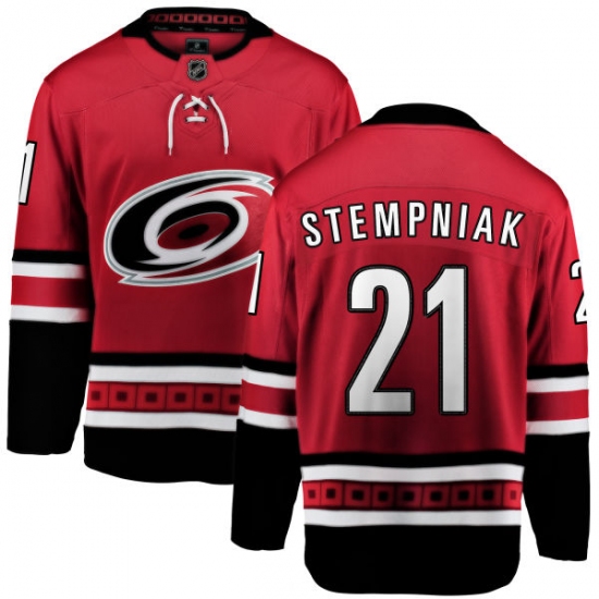 Men's Carolina Hurricanes #21 Lee Stempniak Fanatics Branded Red Home Breakaway NHL Jersey - Ujersey