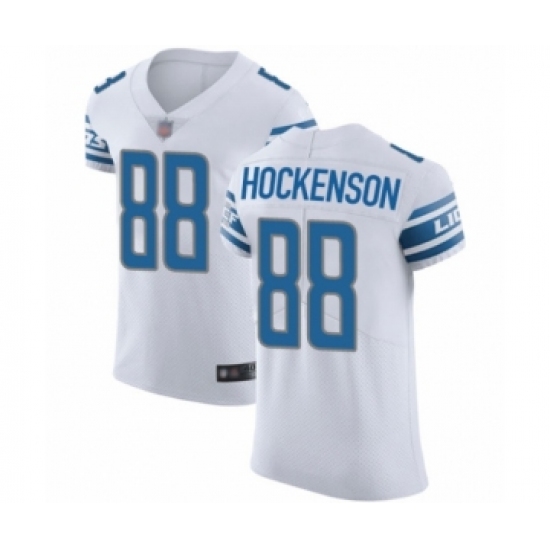 Men's Detroit Lions #88 T.J. Hockenson White Vapor Untouchable Elite Player Football Jersey - Ujersey