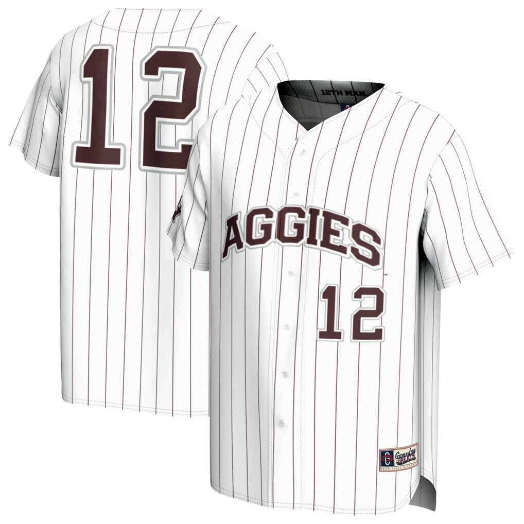 Youth GameDay Greats White Texas A&M Aggies Lightweight Baseball Jersey - U-jersey