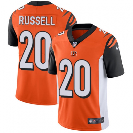 Men's Nike Cincinnati Bengals #20 KeiVarae Russell Vapor Untouchable Limited Orange Alternate NFL Jersey - Ujersey