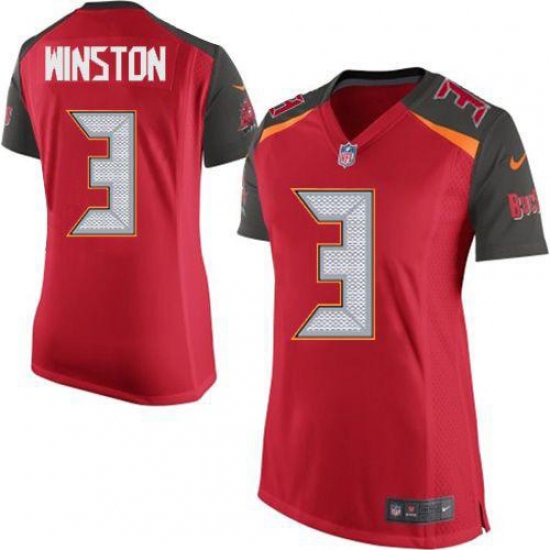 Women's Nike Tampa Bay Buccaneers #3 Jameis Winston Game Red Team Color NFL Jersey - Ujersey