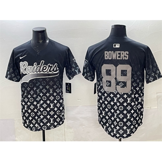 Men's Las Vegas Raiders #89 Brock Bowers Black Limited Stitched Baseball Jersey - Ujersey