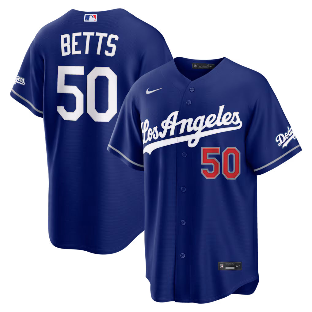 Men's Los Angeles Dodgers Mookie Betts Nike Royal Alternate Stadium Jersey - Ujersey