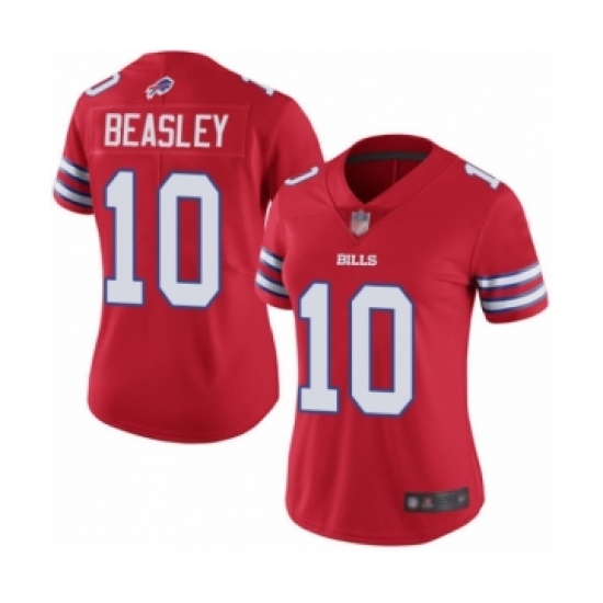 Women's Buffalo Bills #10 Cole Beasley Limited Red Rush Vapor Untouchable Football Jersey - Ujersey