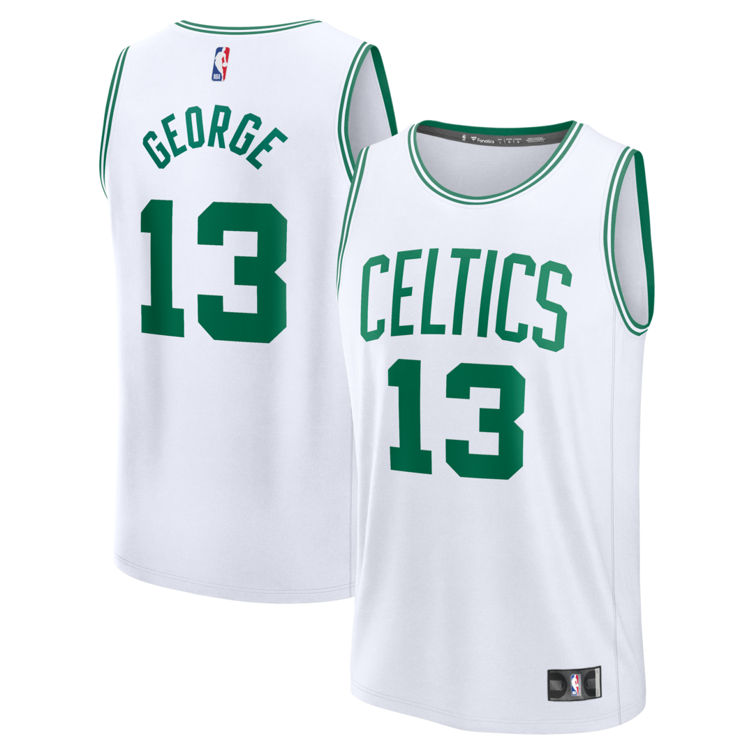 Men's Boston Celtics Paul George Fanatics White Fast Break Replica Jersey - Association Edition - U-jersey