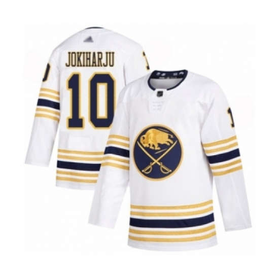 Youth Buffalo Sabres #10 Henri Jokiharju Authentic White 50th Season Hockey Jersey - Ujersey