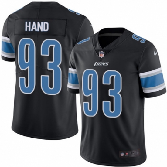 Men's Nike Detroit Lions #93 Da'Shawn Hand Limited Black Rush Vapor Untouchable NFL Jersey - Ujersey
