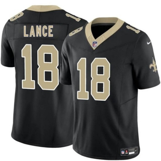 Men's New Orleans Saints #18 Bryce Lance Black 2026 F.U.S.E Vapor Limited Football Stitched Jersey - Ujersey