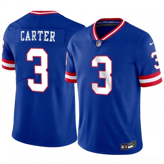 Men's New York Giants #3 Abdul Carter Blue 2026 Classic Vapor Untouchable Limited Stitched Jersey - Ujersey