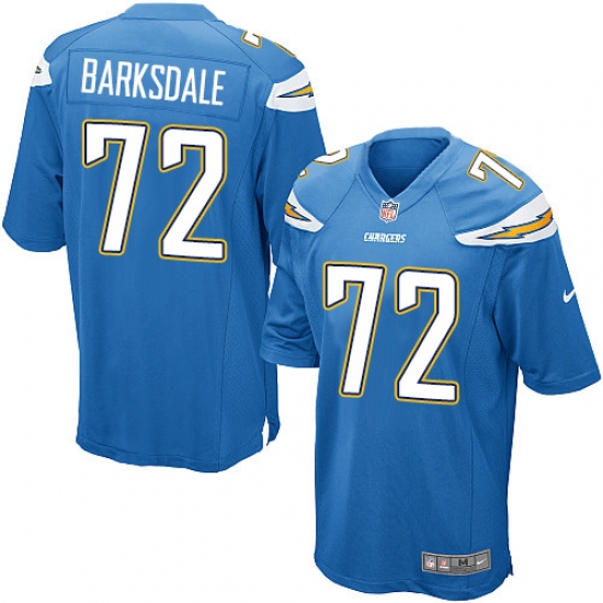Men's Nike Los Angeles Chargers #72 Joe Barksdale Game Electric Blue Alternate NFL Jersey - Ujersey