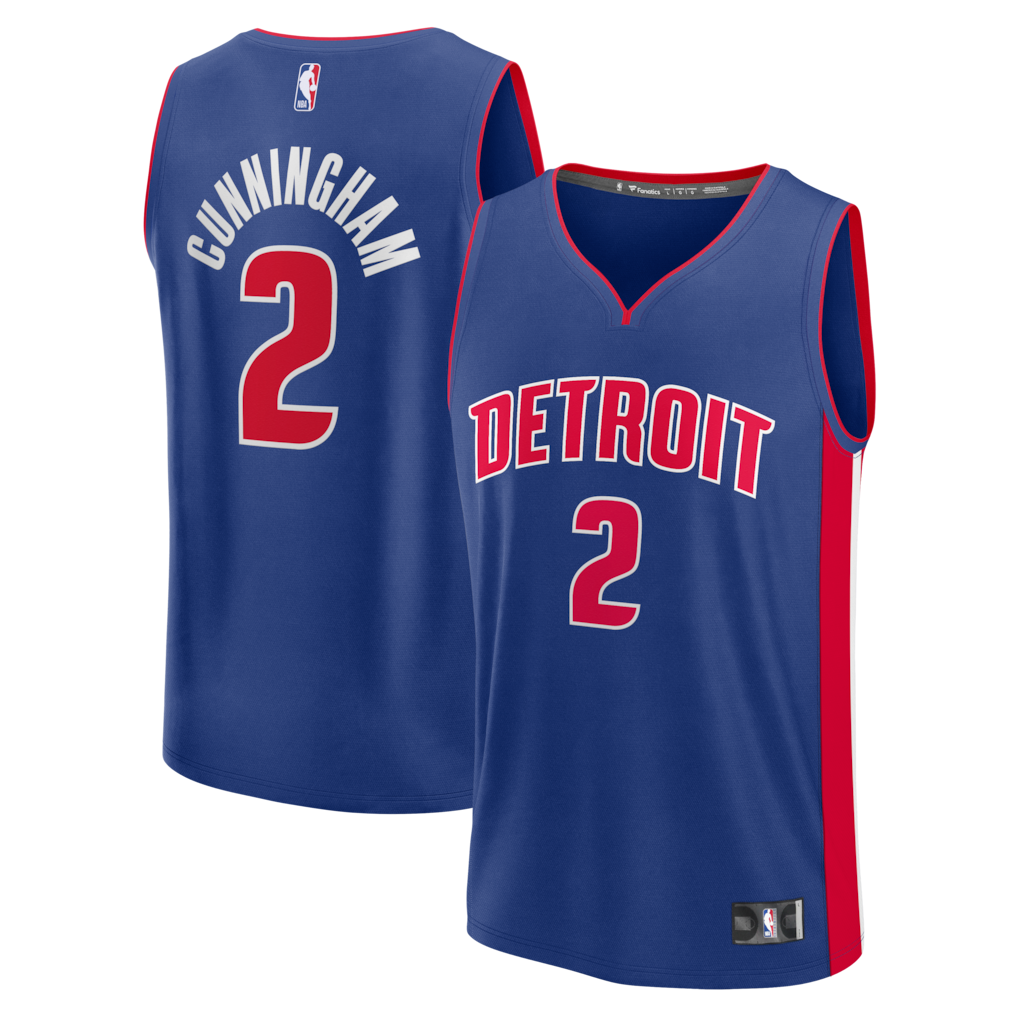 Youth Detroit Pistons Cade Cunningham Fanatics Blue Fast Break Jersey - Icon Edition - Ujersey Shop