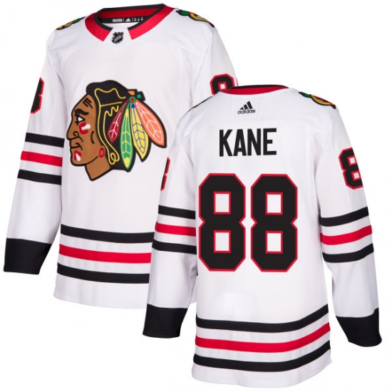 Men's Adidas Chicago Blackhawks #88 Patrick Kane Authentic White Away NHL Jersey - Ujersey