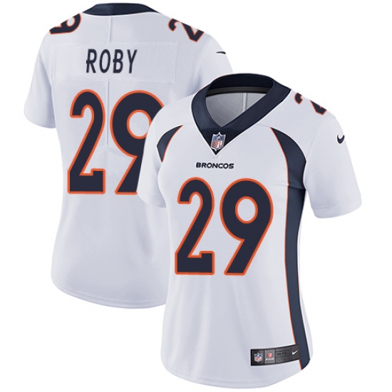Women's Nike Denver Broncos #29 Bradley Roby White Vapor Untouchable Limited Player NFL Jersey - Ujersey