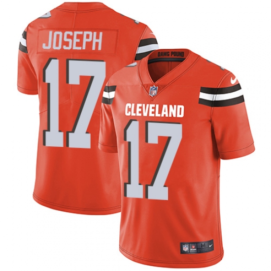 Youth Nike Cleveland Browns #17 Greg Joseph Orange Alternate Vapor Untouchable Limited Player NFL Jersey - Ujersey