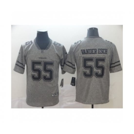 Men's Dallas Cowboys #55 Leighton Vander Esch Limited Gray Rush Gridiron Football Jersey - Ujersey