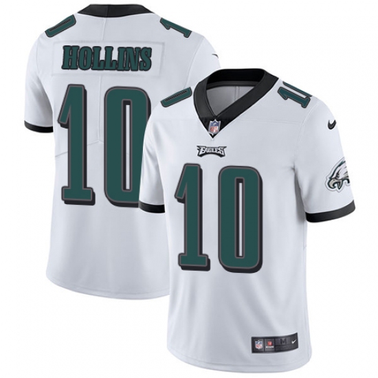 Youth Nike Philadelphia Eagles #10 Mack Hollins White Vapor Untouchable Limited Player NFL Jersey - Ujersey