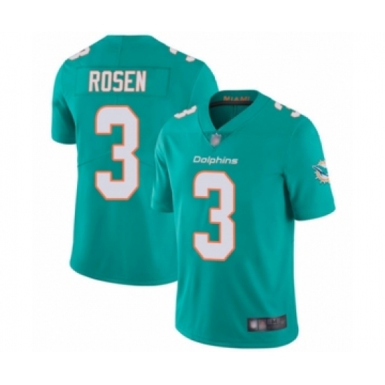 Youth Miami Dolphins #3 Josh Rosen Aqua Green Team Color Vapor Untouchable Limited Player Football Jersey - Ujersey