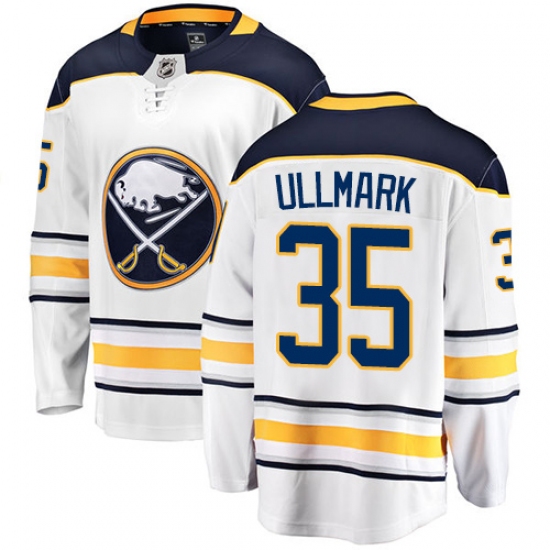 Men's Buffalo Sabres #35 Linus Ullmark Fanatics Branded White Away Breakaway NHL Jersey - Ujersey