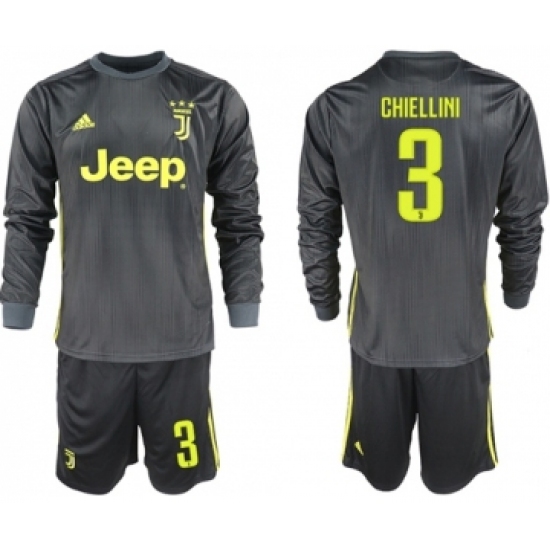 Juventus #3 Chiellini Third Long Sleeves Soccer Club Jersey