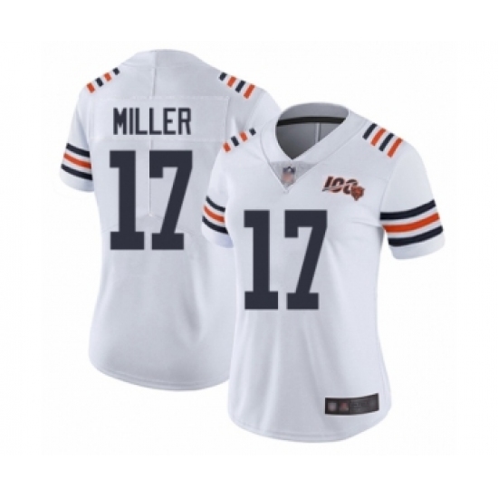 Women's Chicago Bears #17 Anthony Miller White 100th Season Limited Football Jersey - Ujersey