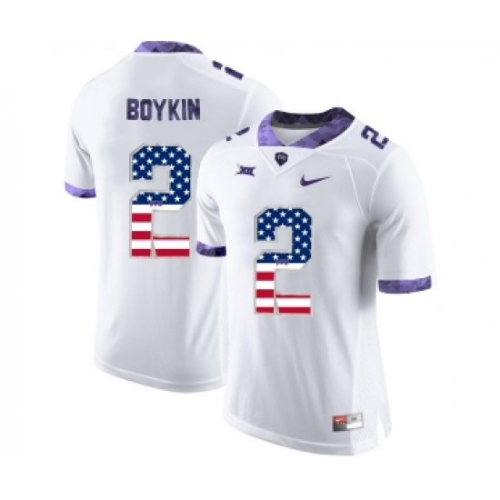 TCU Horned Frogs 2 Trevone Boykin White College Football Limited Jersey - Ujersey