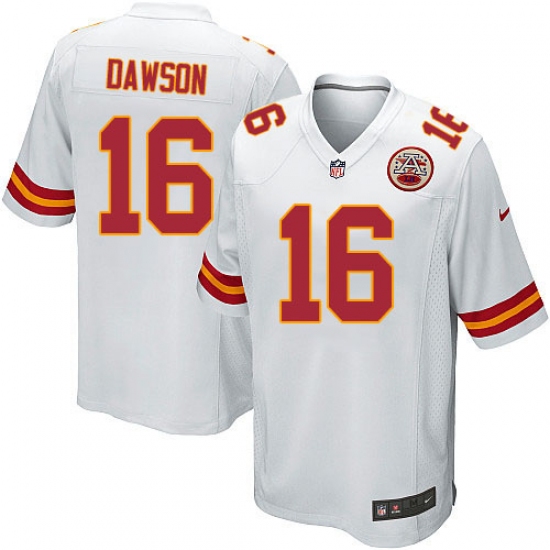 Men's Nike Kansas City Chiefs #16 Len Dawson Game White NFL Jersey - Ujersey