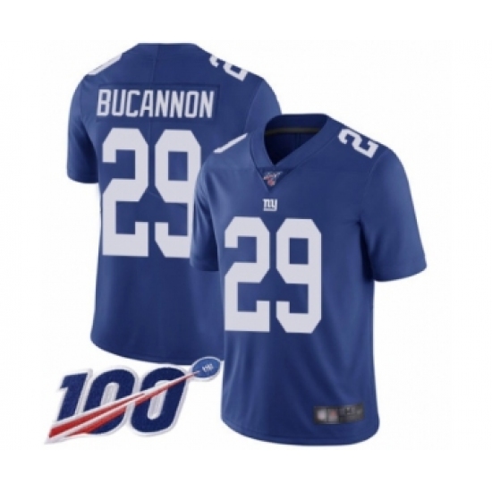 Men's New York Giants #29 Deone Bucannon Royal Blue Team Color Vapor Untouchable Limited Player 100th Season Football Jersey - Ujersey