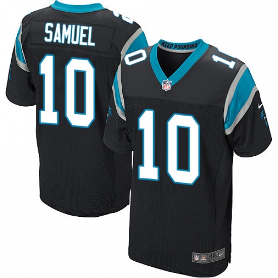 Men's Nike Carolina Panthers #10 Curtis Samuel Elite Black Team Color NFL Jersey - Ujersey