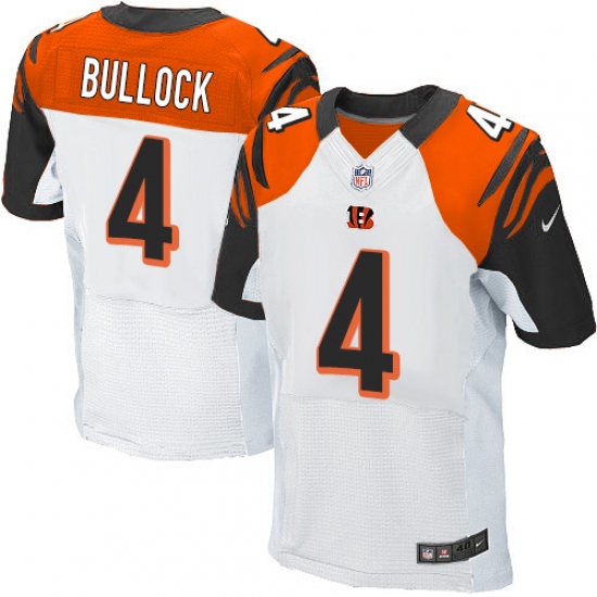 Men's Nike Cincinnati Bengals #4 Randy Bullock Elite White NFL Jersey - Ujersey