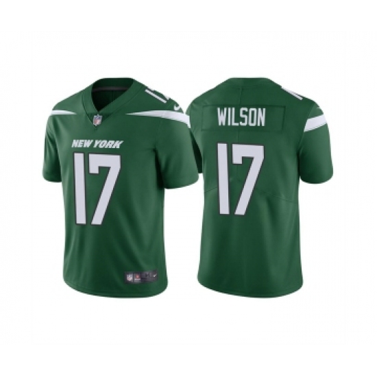 Men's New York Jets #17 Garrett Wilson 2022 Green Vapor Untouchable Limited Stitched Jersey - Ujersey