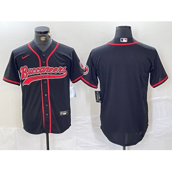 Men's Tampa Bay Buccaneers Blank Black Cool Base Stitched Baseball Jersey - Ujersey