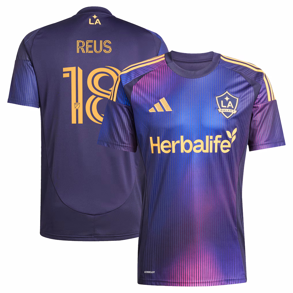 Men's LA Galaxy Marco Reus adidas Navy 2025 RIZON Replica Player Jersey - Ujersey NHL