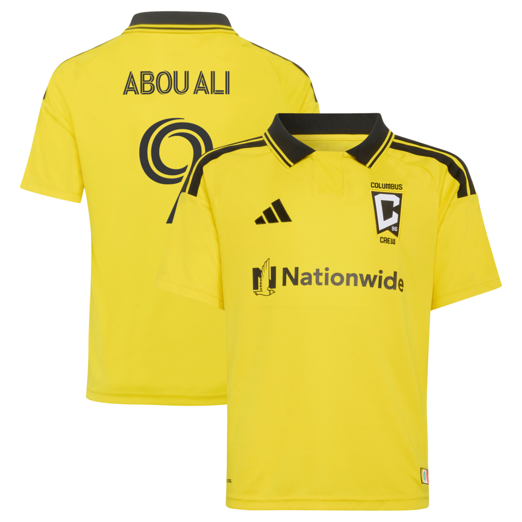 Youth Columbus Crew Wessam Abou Ali adidas Yellow 2026 The Crafted for Excellence Kit Replica Jersey - Ujersey