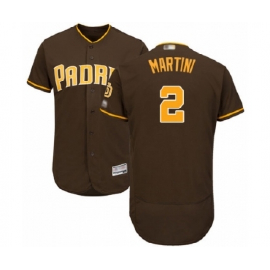 Men's San Diego Padres #2 Nick Martini Brown Alternate Flex Base Authentic Collection Baseball Player Jersey - Ujersey