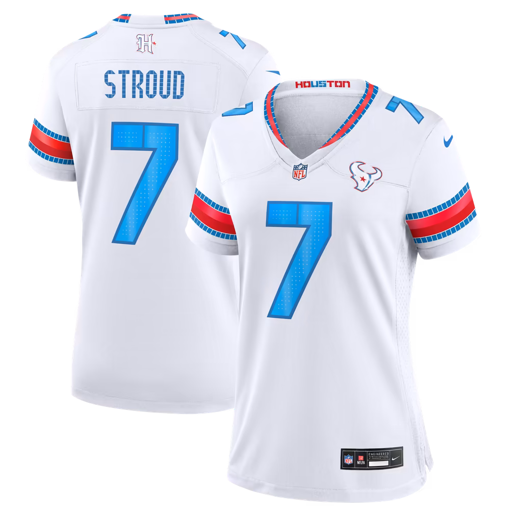 Women's Houston Texans C.J. Stroud Nike White 2026 Rivalries Collection Game Jersey - Ujersey