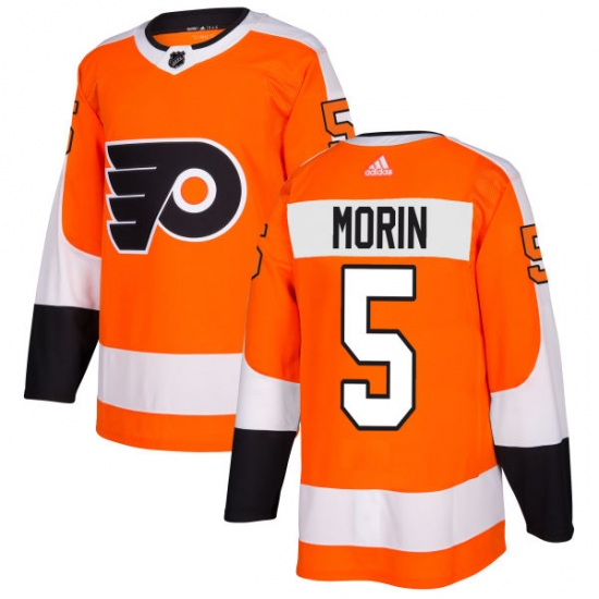 Youth Adidas Philadelphia Flyers #5 Samuel Morin Premier Orange Home NHL Jersey - Ujersey