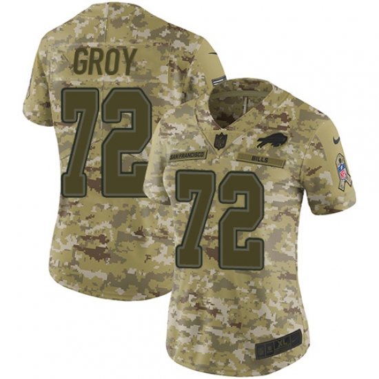 Women's Nike Buffalo Bills #72 Ryan Groy Limited Camo 2018 Salute to Service NFL Jersey