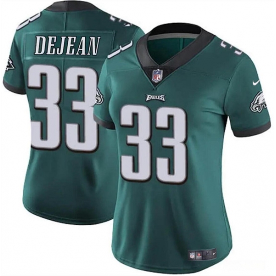 Women's Philadelphia Eagles #33 Cooper DeJean Green 2024 Draft Vapor Untouchable Limited Football Stitched Jersey(Run Small) - Ujersey