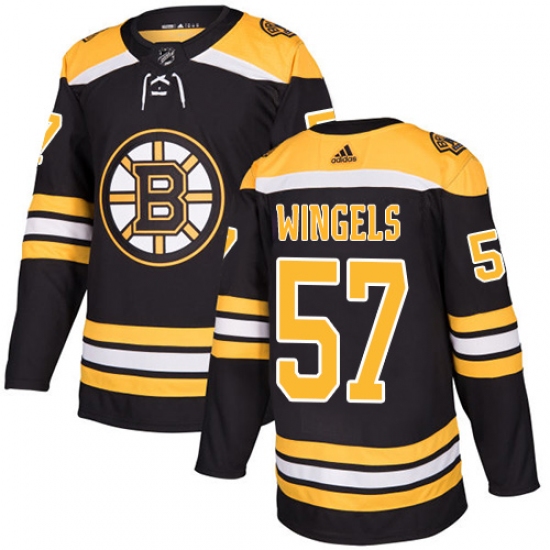 Youth Adidas Boston Bruins #57 Tommy Wingels Authentic Black Home NHL Jersey - Ujersey