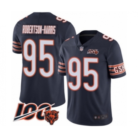 Youth Chicago Bears #95 Roy Robertson-Harris Navy Blue Team Color 100th Season Limited Football Jersey - Ujersey