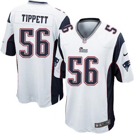 Men's Nike New England Patriots #56 Andre Tippett Game White NFL Jersey - Ujersey