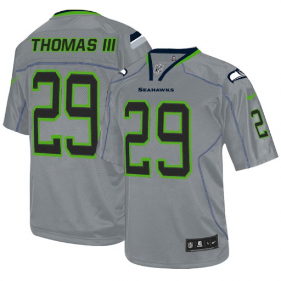 Men's Nike Seattle Seahawks #29 Earl Thomas III Elite Lights Out Grey NFL Jersey - Ujersey