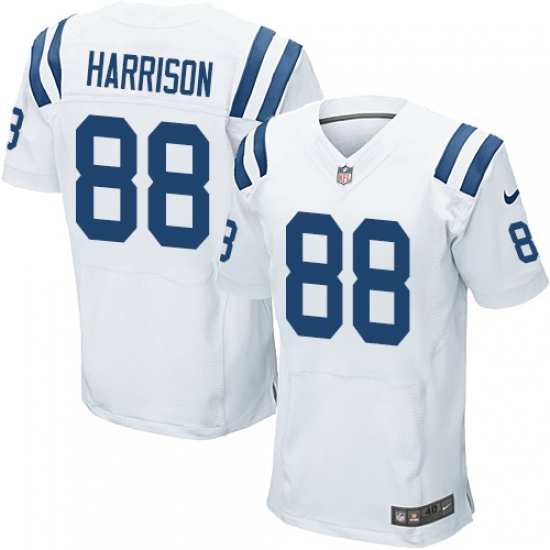 Men's Nike Indianapolis Colts #88 Marvin Harrison Elite White NFL Jersey - Ujersey