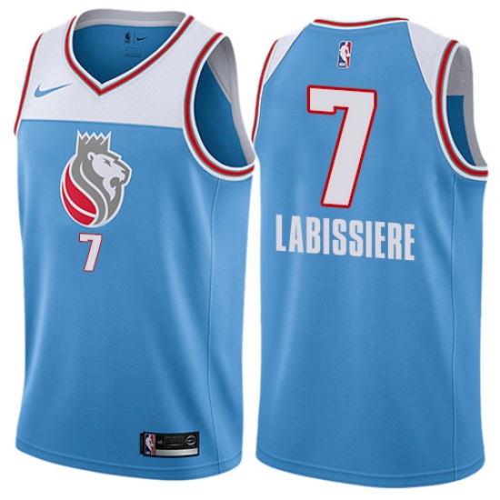 Women's Nike Sacramento Kings #7 Skal Labissiere Swingman Blue NBA Jersey - City Edition - Ujersey