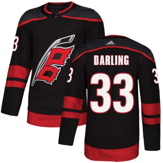 Men's Adidas Carolina Hurricanes #33 Scott Darling Premier Black Alternate NHL Jersey - Ujersey