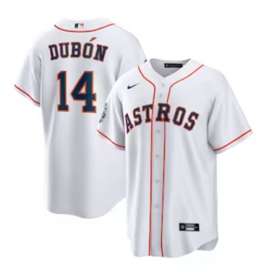 Men's Houston Astros #14 Mauricio Dubón Nike White Home Replica Player Jersey - Ujersey