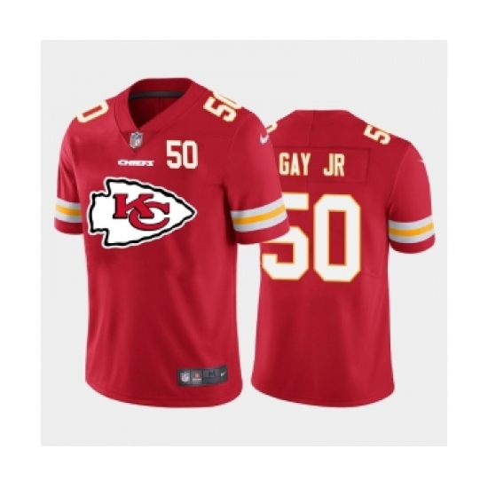 Nike Kansas City Chiefs #50 Willie Gay Jr. Red Team Big Logo Number Vapor Untouchable Limited Jersey - Ujersey