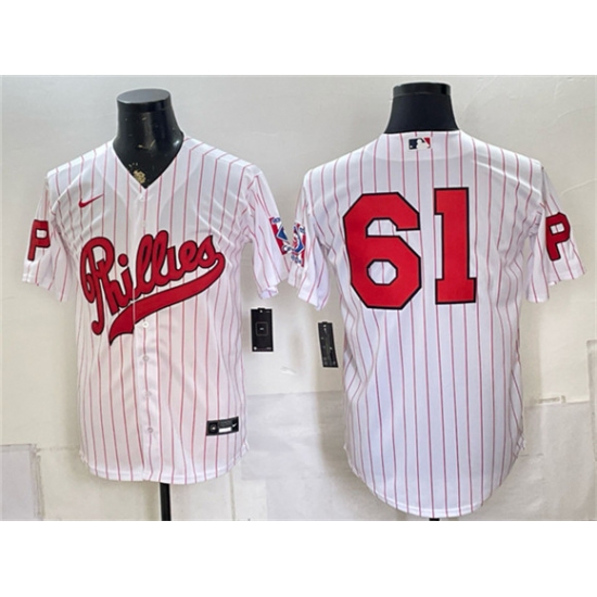 Men's Philadelphia Phillies #61 Cristopher Sánchez White 2026 Field of Dreams Stadium Stitched Baseball Jersey - Ujersey
