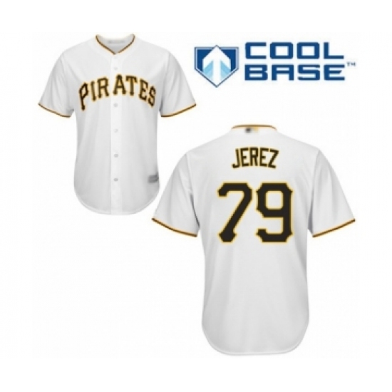 Youth Pittsburgh Pirates #79 Williams Jerez Authentic White Home Cool Base Baseball Player Jersey - Ujersey