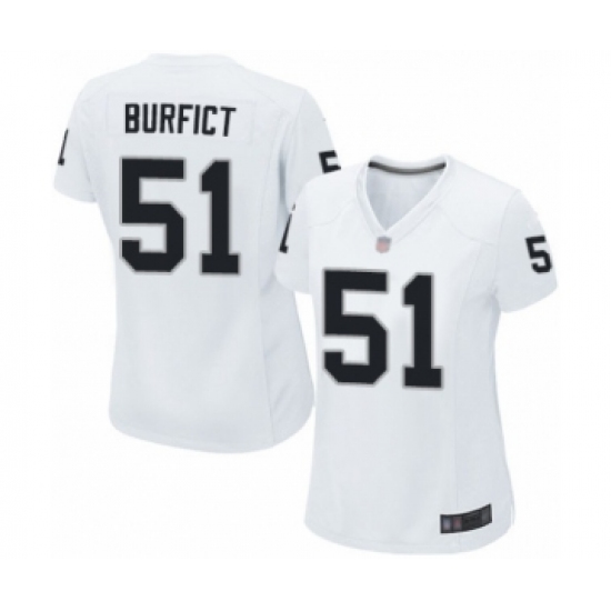Women's Oakland Raiders #51 Vontaze Burfict Game White Football Jersey